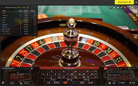 Rulet? live cu pariu maxim de 50 000 RON