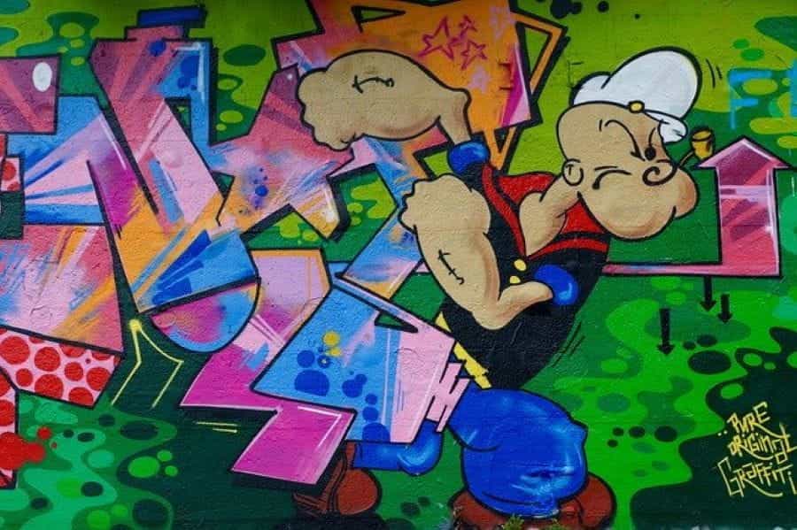 A graffiti representation of Popeye.