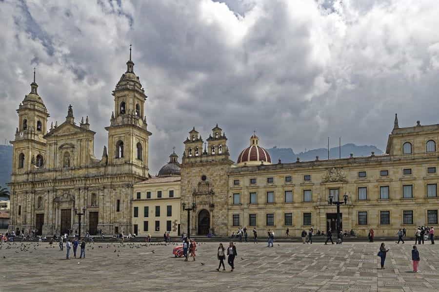 The Catedral Primada de Colombia in Bogotá, Colombia.