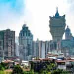 Macau city skyline.